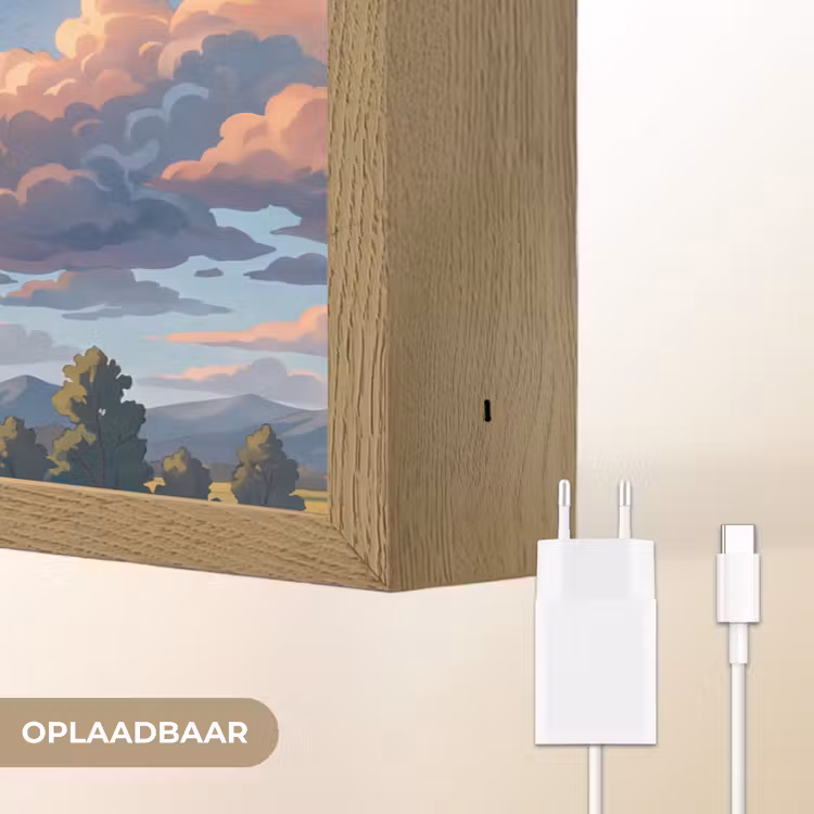 Lightbox - Wandlamp - Wolken - Daghemel - Natuur - Illustratie - Oranje — 7