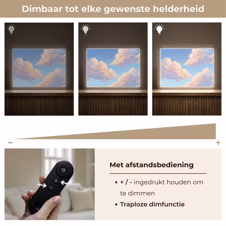 Lightbox - Wandlamp - Wolken - Lucht - Natuur - Blauw — 9