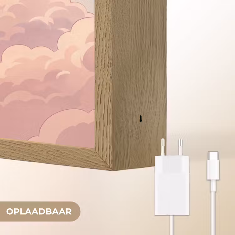 Lightbox - Wandlamp - Wolken - Lucht - Natuur - Pastel - Roze — 7