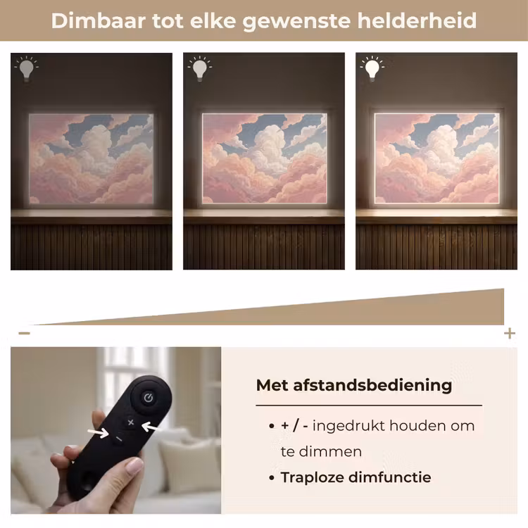 Lightbox - Wandlamp - Wolken - Lucht - Natuur - Pastel - Roze — 9