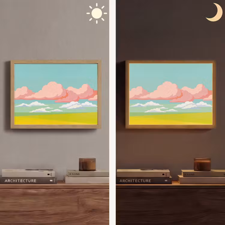 Lightbox - Wandlamp - Wolken - Roze - Natuur - Modern - Pastel — 6