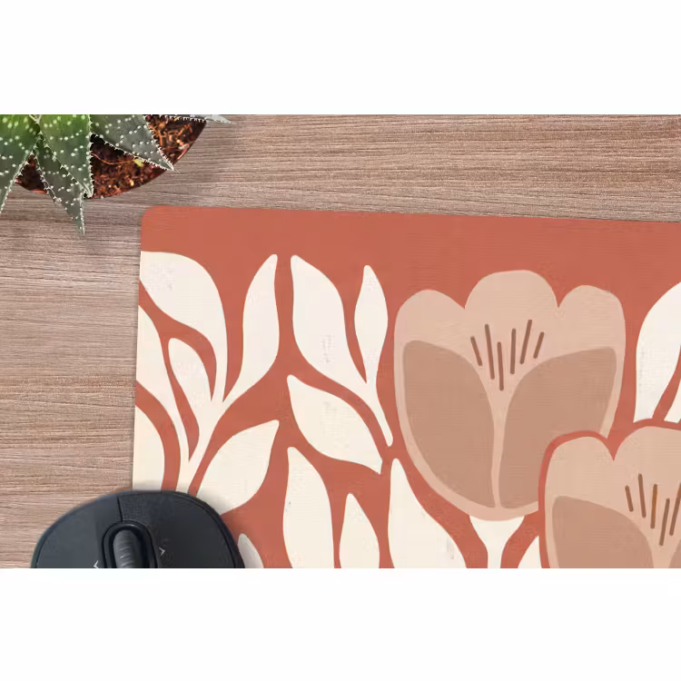 Muismat - Bloemen - Abstract - Modern - Beige - Natuur — 4