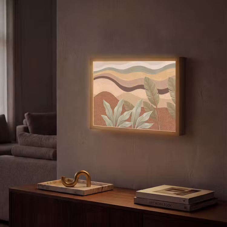 Lightbox - Wandlamp - Natuur - Bladeren - Landschap - Abstract - Aardetinten — 2