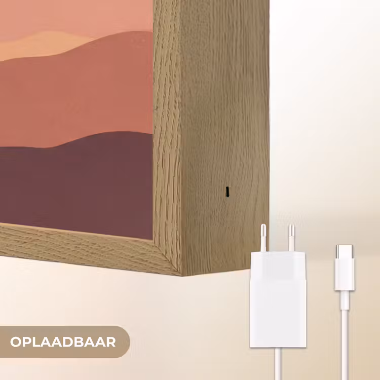 Lightbox - Wandlamp - Natuur - Heuvels - Abstract - Modern - Oranje — 7