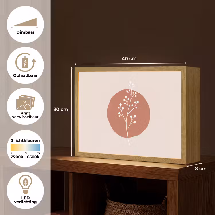 Lightbox - Wandlamp - Plant - Tak - Abstract - Modern - Wit — 10