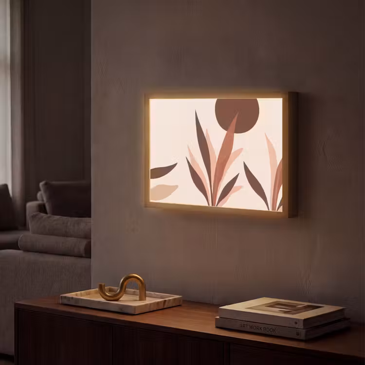 Lightbox - Wandlamp - Planten - Abstract - Natuur - Bruin — 2