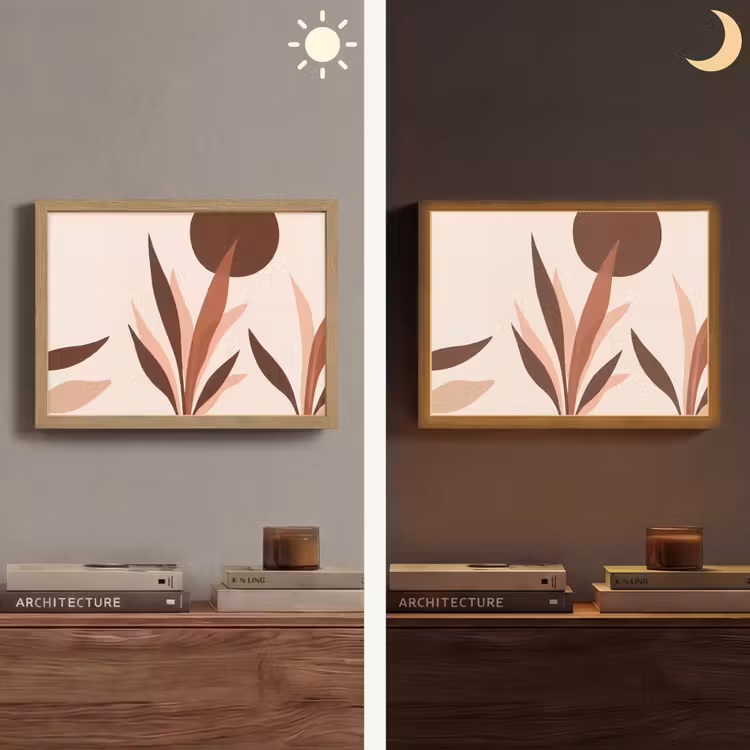 Lightbox - Wandlamp - Planten - Abstract - Natuur - Bruin — 6