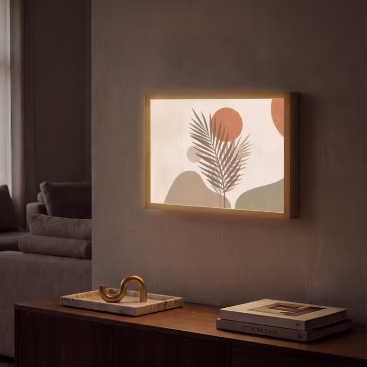 Lightbox - Wandlamp - Planten - Bladeren - Abstract - Modern - Beige — 2