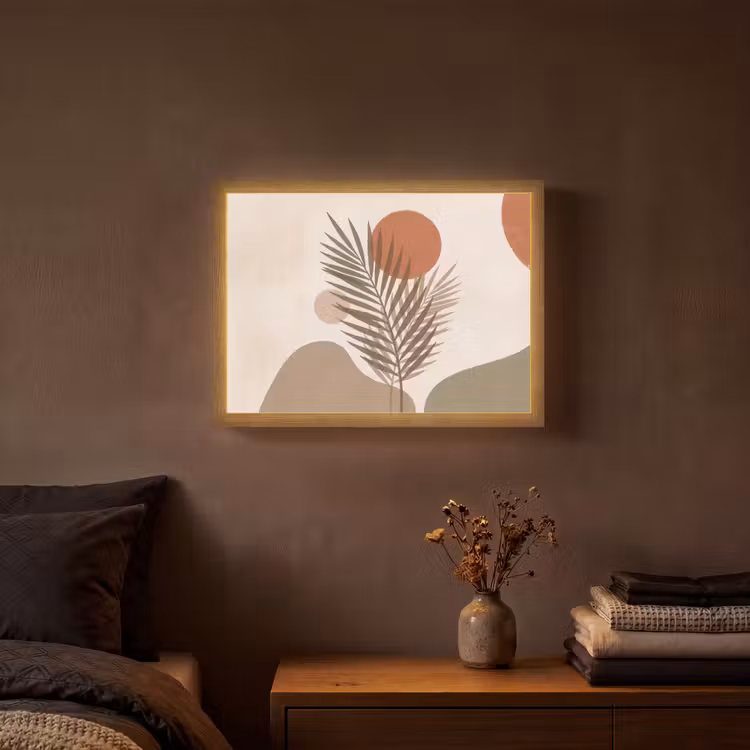 Lightbox - Wandlamp - Planten - Bladeren - Abstract - Modern - Beige — 3