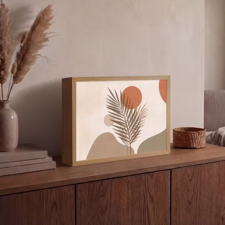 Lightbox - Wandlamp - Planten - Bladeren - Abstract - Modern - Beige — 4