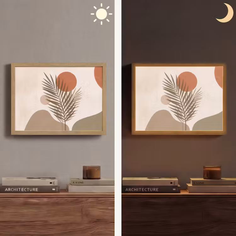 Lightbox - Wandlamp - Planten - Bladeren - Abstract - Modern - Beige — 6