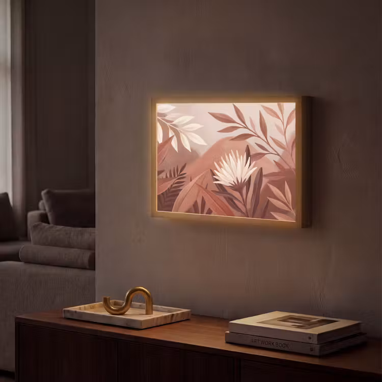 Lightbox - Wandlamp - Planten - Bladeren - Botanisch - Modern - Bruin — 2