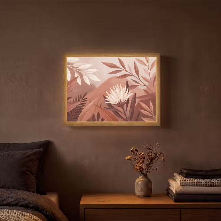 Lightbox - Wandlamp - Planten - Bladeren - Botanisch - Modern - Bruin — 3