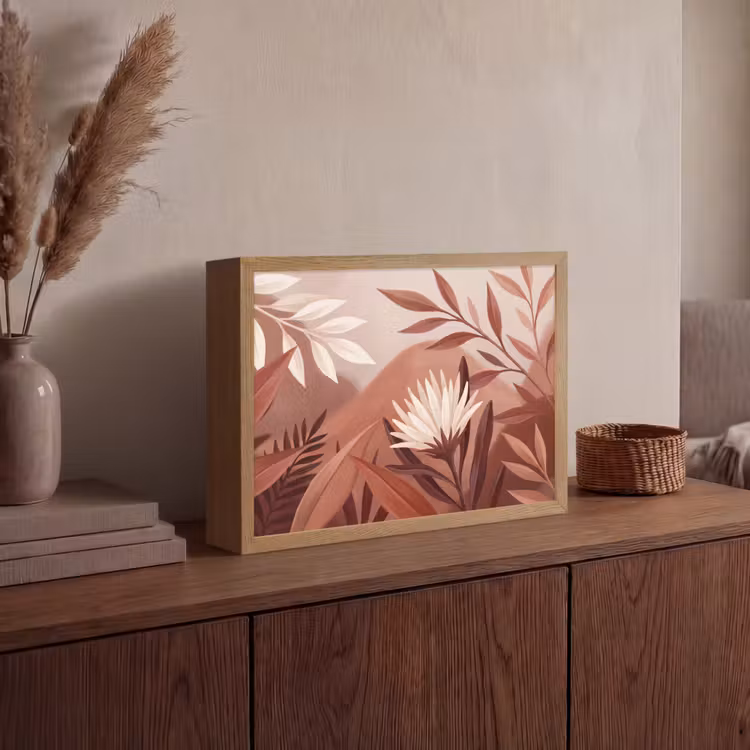 Lightbox - Wandlamp - Planten - Bladeren - Botanisch - Modern - Bruin — 4