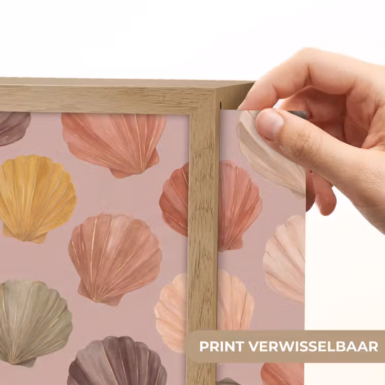 Lightbox - Wandlamp - Schelp - Patroon - Zee - Aquarel - Aardetinten — 5