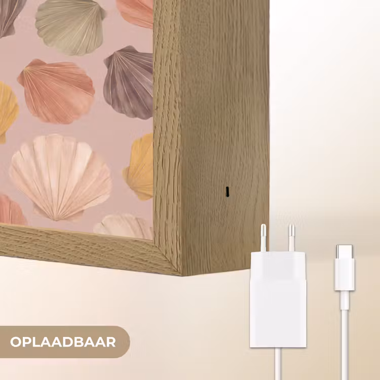 Lightbox - Wandlamp - Schelp - Patroon - Zee - Aquarel - Aardetinten — 7