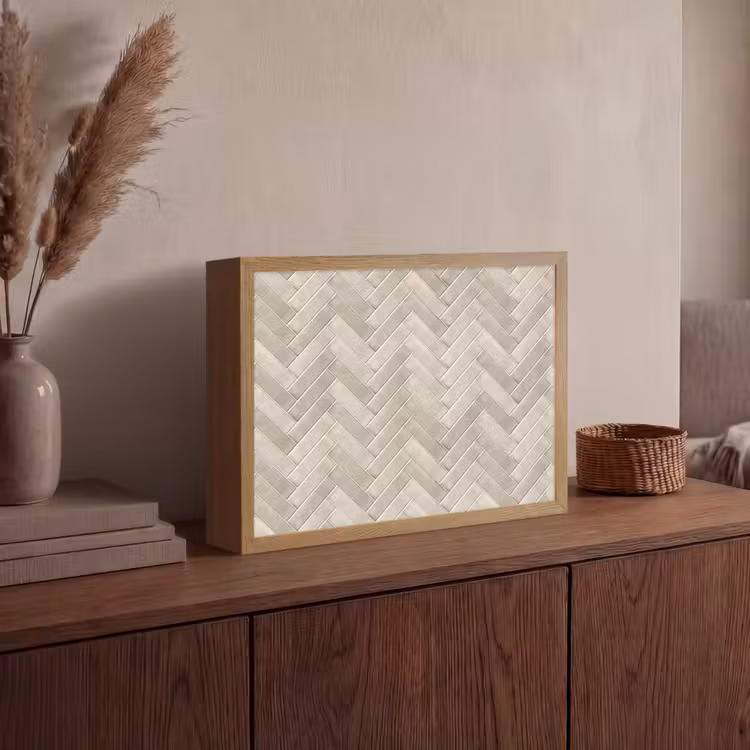 Lightbox - Wandlamp - Visgraat - Wandtegel - Beige — 4