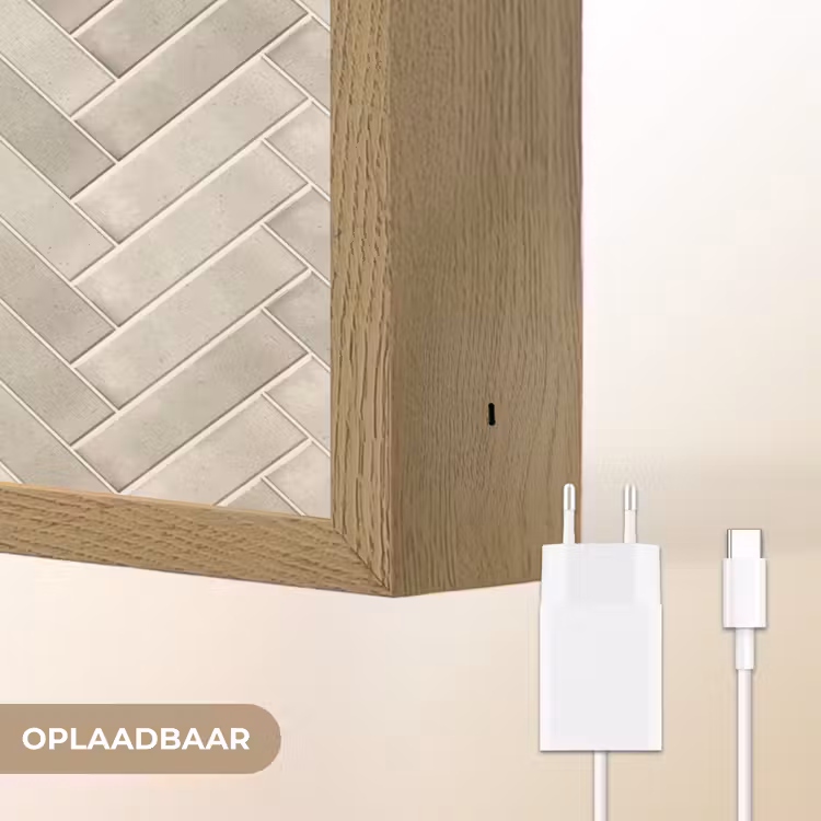 Lightbox - Wandlamp - Visgraat - Wandtegel - Beige — 7