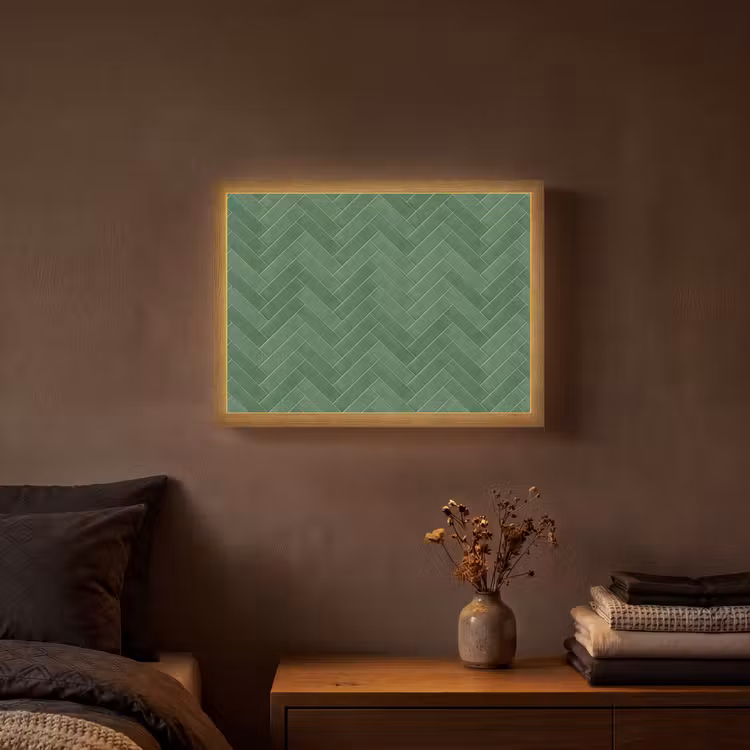Lightbox - Wandlamp - Visgraat - Wandtegel - Bosgroen — 3