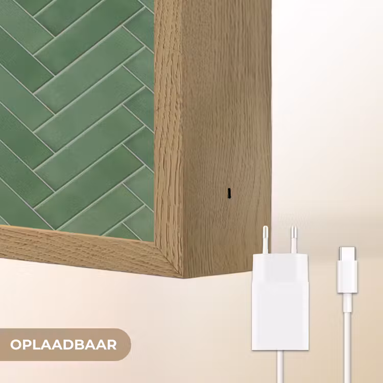 Lightbox - Wandlamp - Visgraat - Wandtegel - Bosgroen — 7