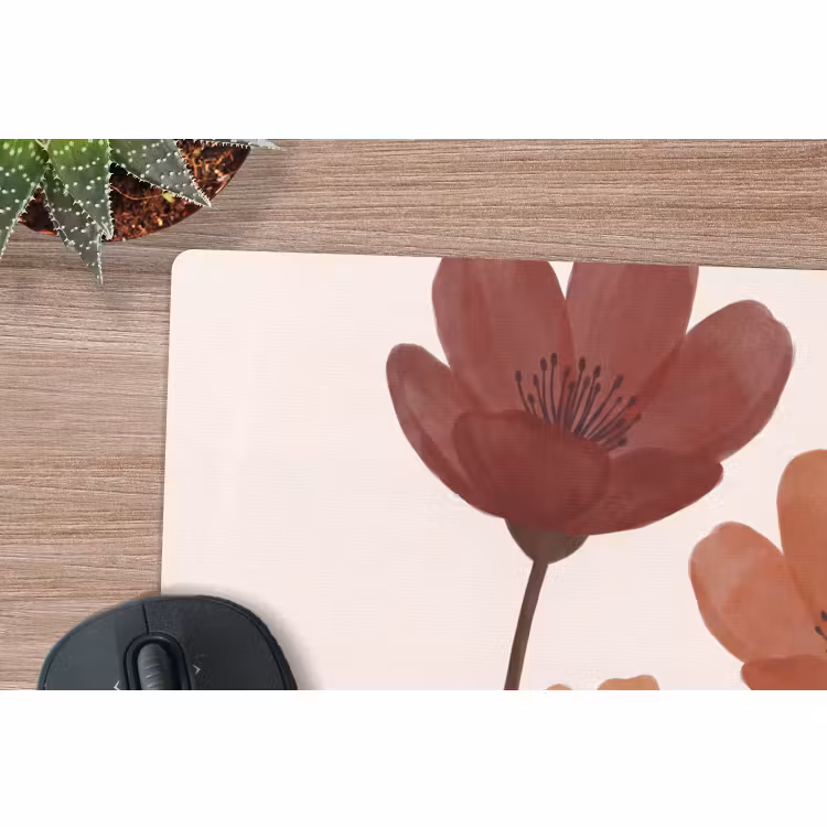 Muismat - Bloemen - Abstract - Modern - Bruin - Decoratief — 4