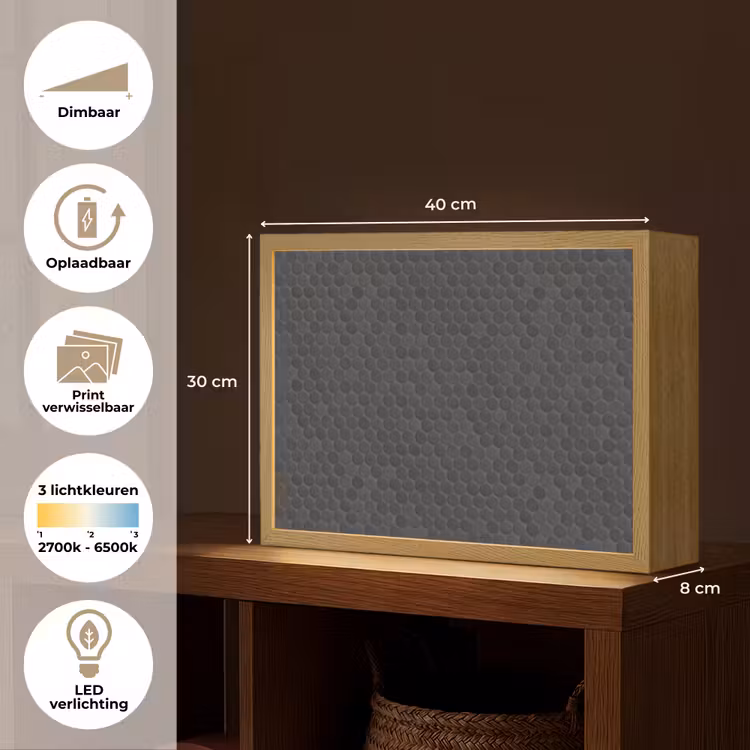 Lightbox - Wandlamp - Penny - Mozaïek - Donkergrijs — 10