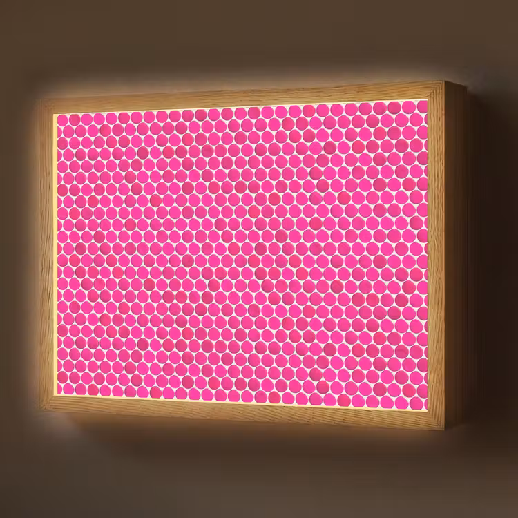 Lightbox - Wandlamp - Penny - Mozaïek - Felroze — 1