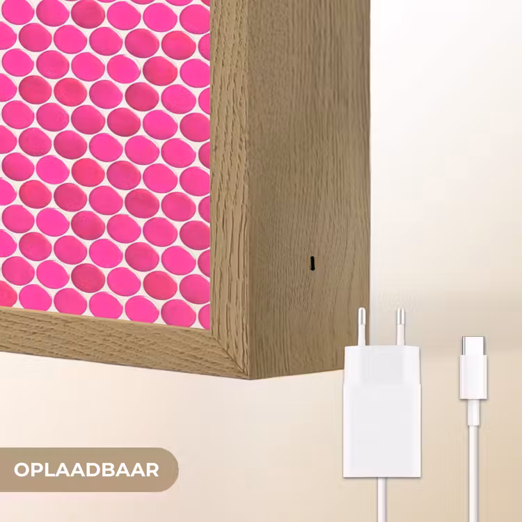 Lightbox - Wandlamp - Penny - Mozaïek - Felroze — 7