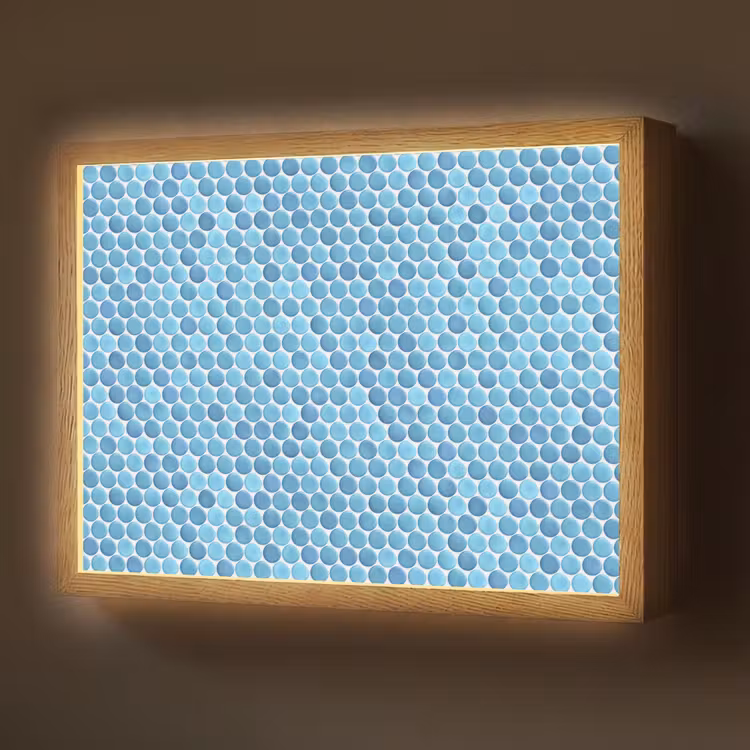 Lightbox - Wandlamp - Penny - Mozaïek - Lichtblauw — 1