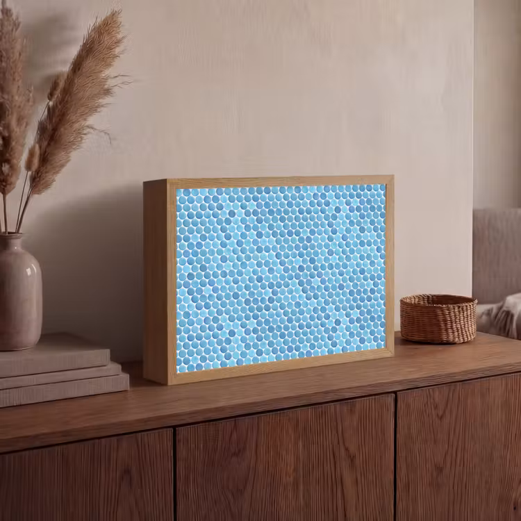 Lightbox - Wandlamp - Penny - Mozaïek - Lichtblauw — 4