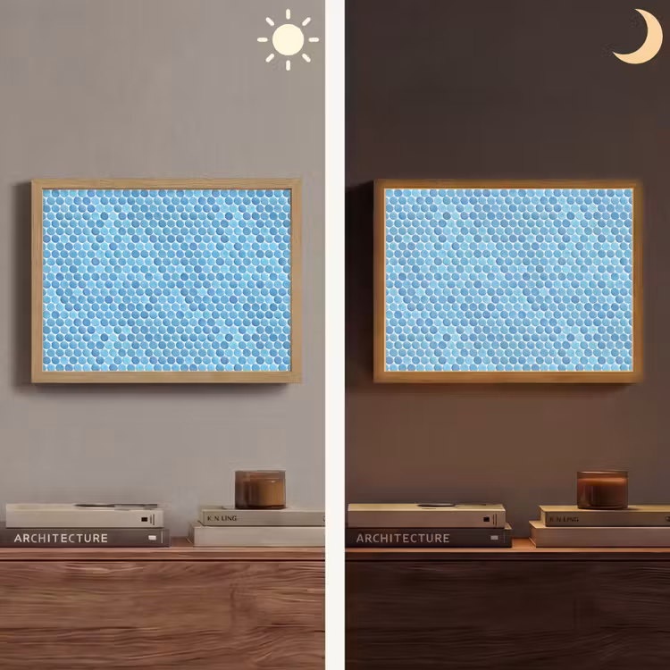 Lightbox - Wandlamp - Penny - Mozaïek - Lichtblauw — 6