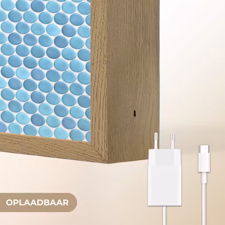Lightbox - Wandlamp - Penny - Mozaïek - Lichtblauw — 7