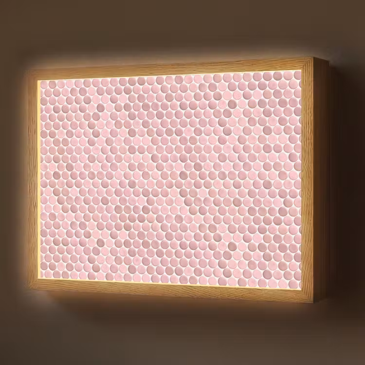 Lightbox - Wandlamp - Penny - Mozaïek - Lichtroze — 1