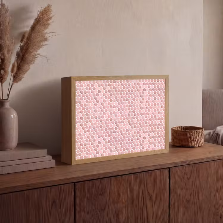 Lightbox - Wandlamp - Penny - Mozaïek - Lichtroze — 4