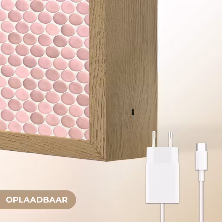 Lightbox - Wandlamp - Penny - Mozaïek - Lichtroze — 7