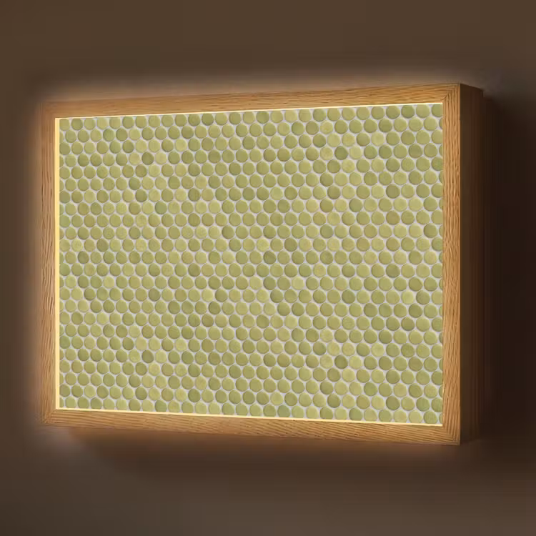 Lightbox - Wandlamp - Penny - Mozaïek - Olijfgroen — 1