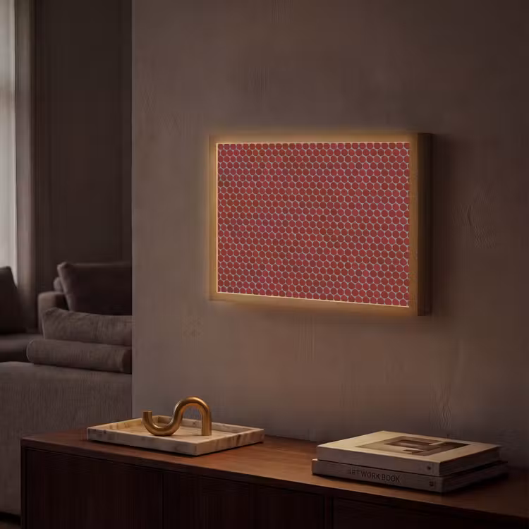 Lightbox - Wandlamp - Penny - Mozaïek - Rond - Rood — 2