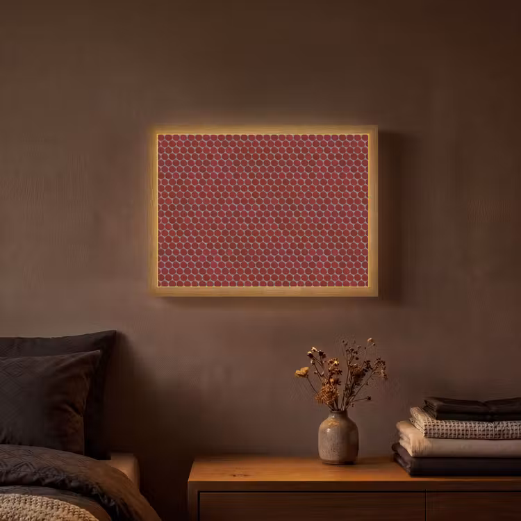 Lightbox - Wandlamp - Penny - Mozaïek - Rond - Rood — 3