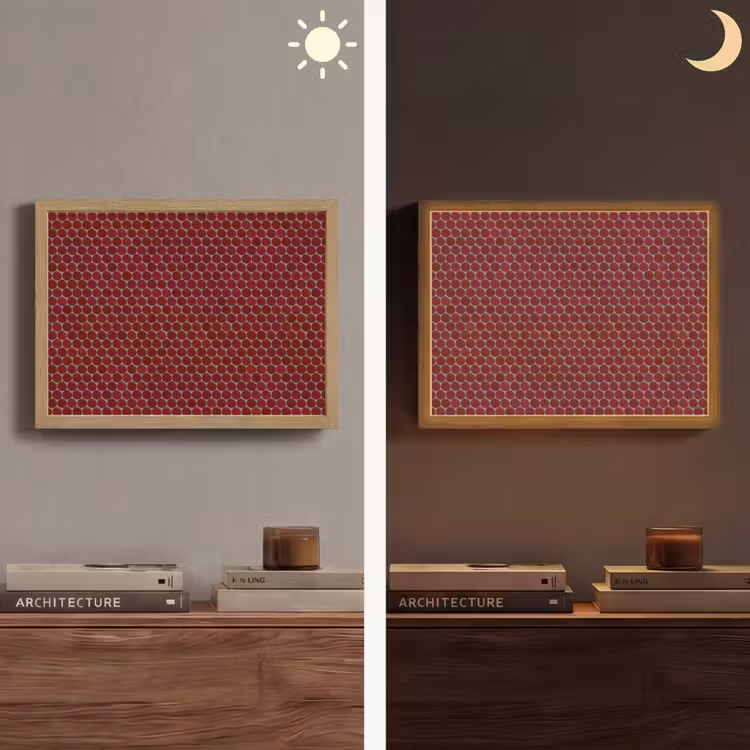 Lightbox - Wandlamp - Penny - Mozaïek - Rond - Rood — 6
