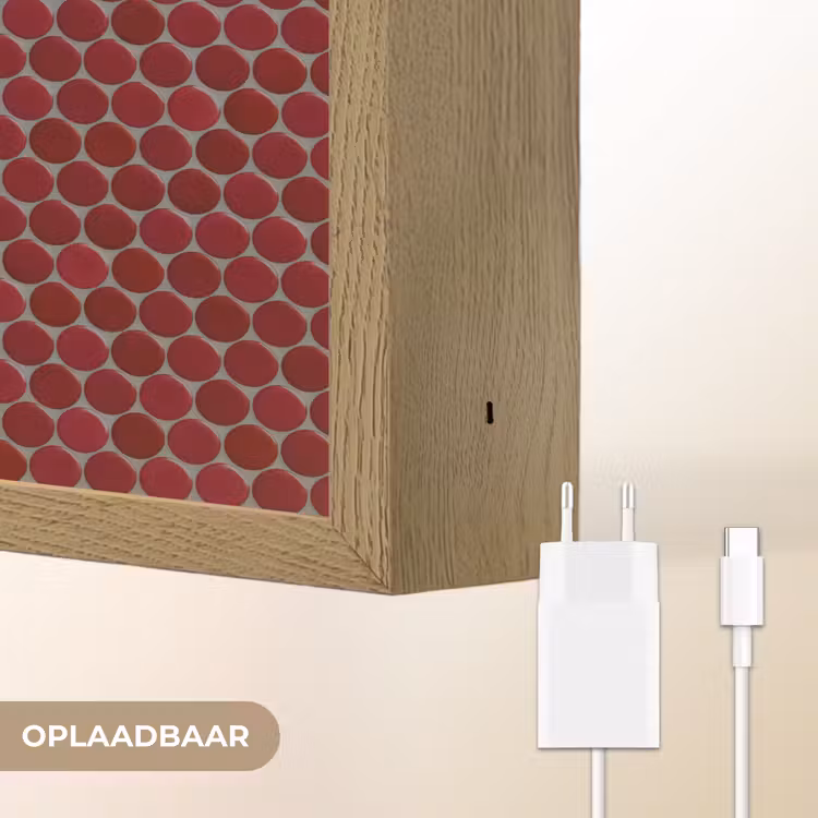 Lightbox - Wandlamp - Penny - Mozaïek - Rond - Rood — 7