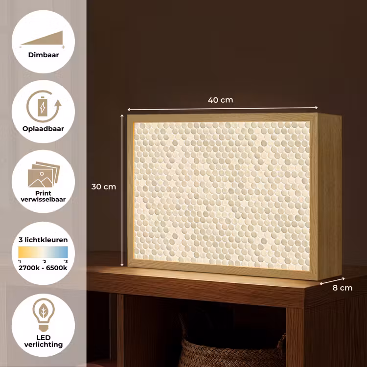 Lightbox - Wandlamp - Penny - Mozaïek - Zand — 10