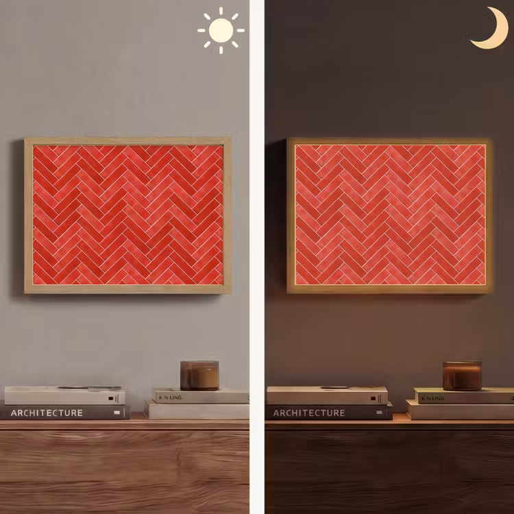 Lightbox - Wandlamp - Visgraat - Tegel - Rood — 6