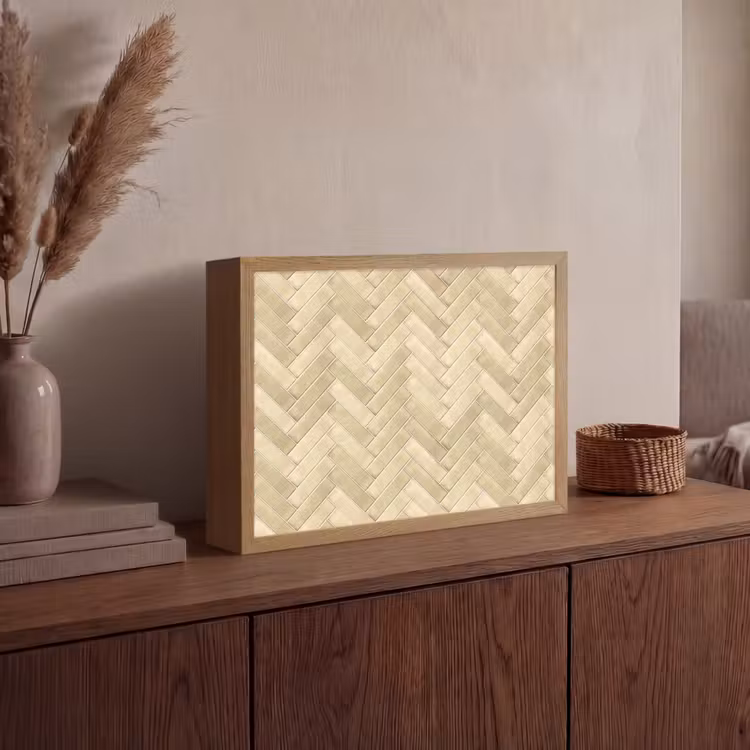 Lightbox - Wandlamp - Visgraat - Tegel - Zand — 4