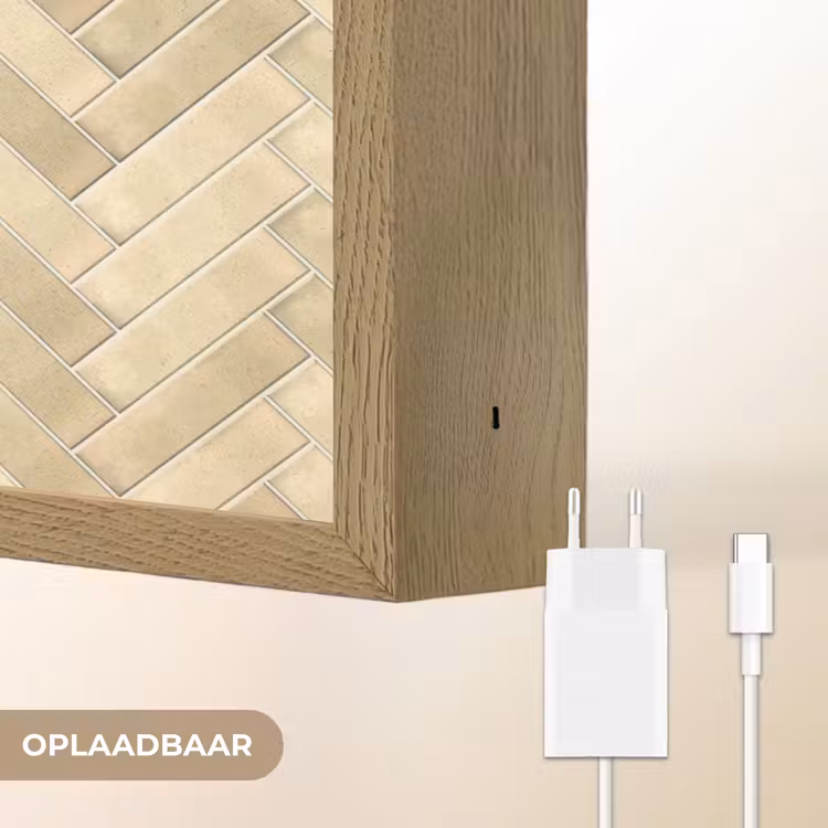 Lightbox - Wandlamp - Visgraat - Tegel - Zand — 7
