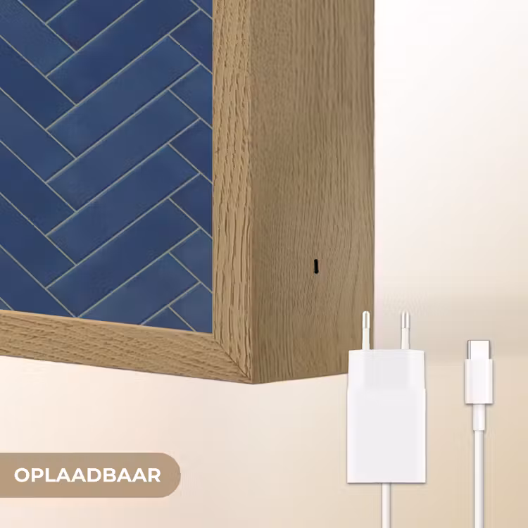 Lightbox - Wandlamp - Visgraat - Wandtegel - Donkerblauw - Navy Blue — 7