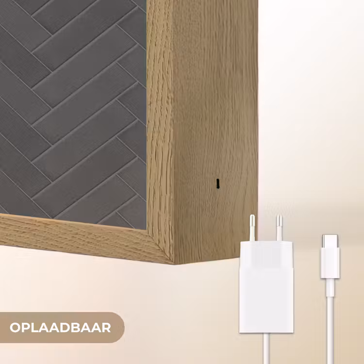Lightbox - Wandlamp - Visgraat - Wandtegel - Donkergrijs — 7