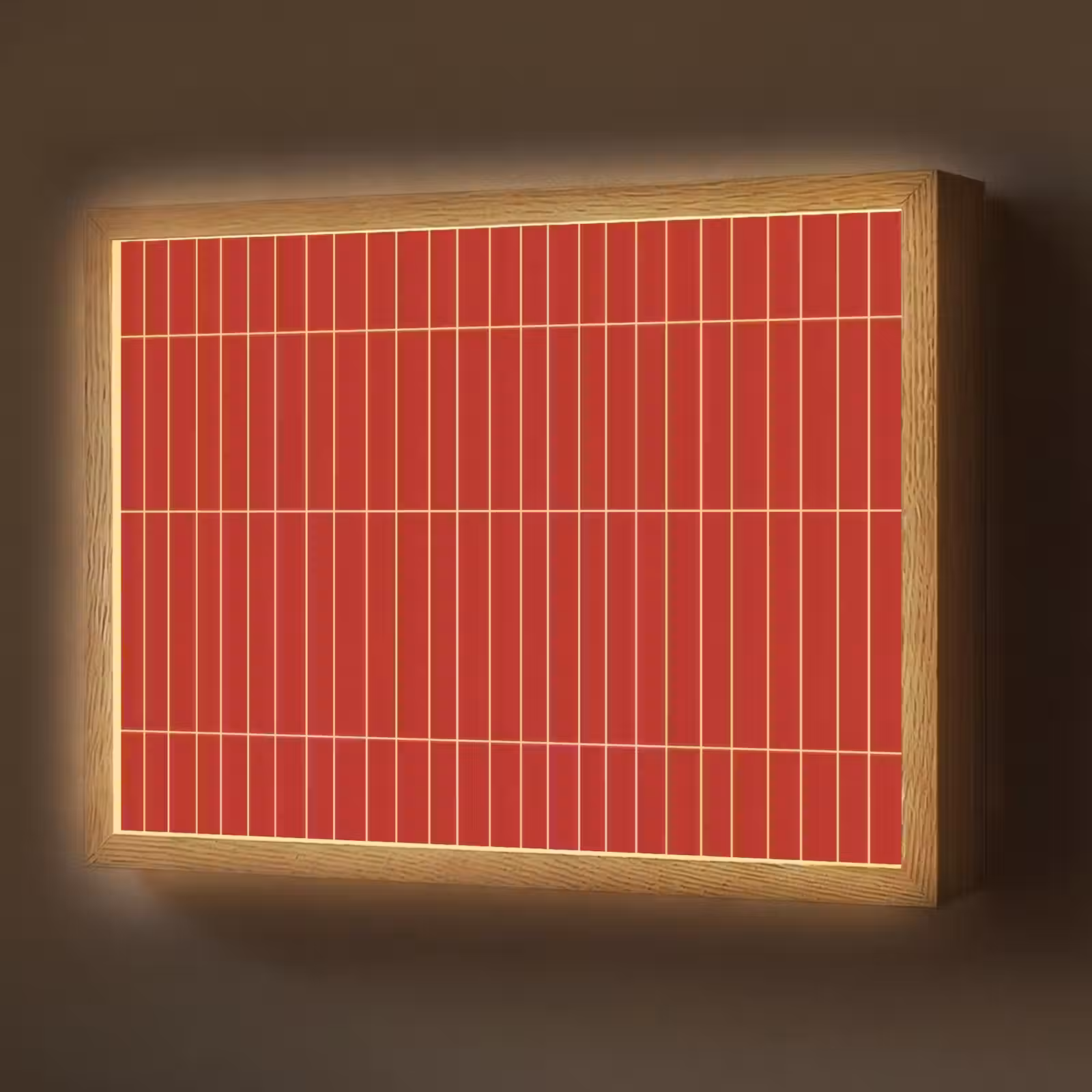 Lightbox - Wandlamp - Verticaal - Wandtegel - Helderrood — 1