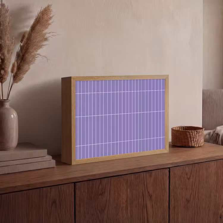 Lightbox - Wandlamp - Patroon - Tegel - Lila — 4