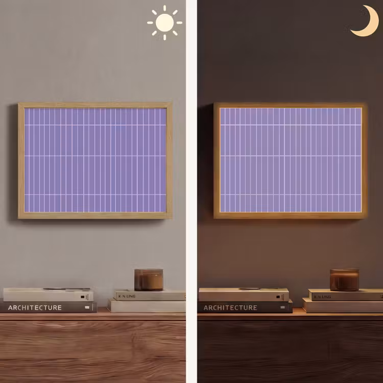 Lightbox - Wandlamp - Patroon - Tegel - Lila — 6