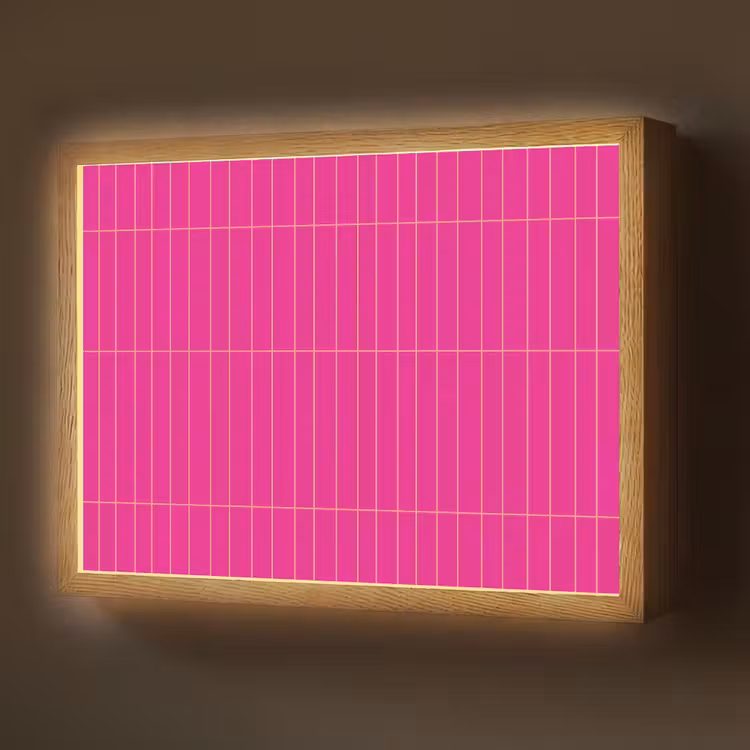 Lightbox - Wandlamp - Patroon - Tegel - Magenta - Roze — 1